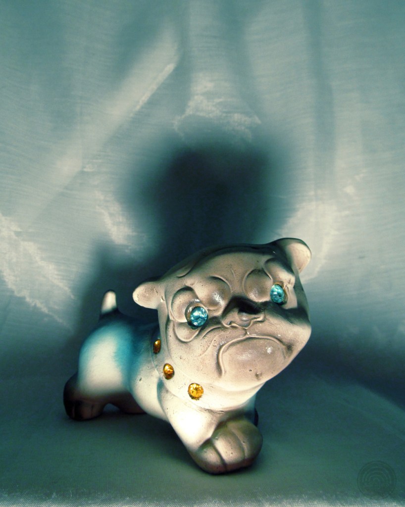 Demon Bulldog with Plastic Gemstone Eyes